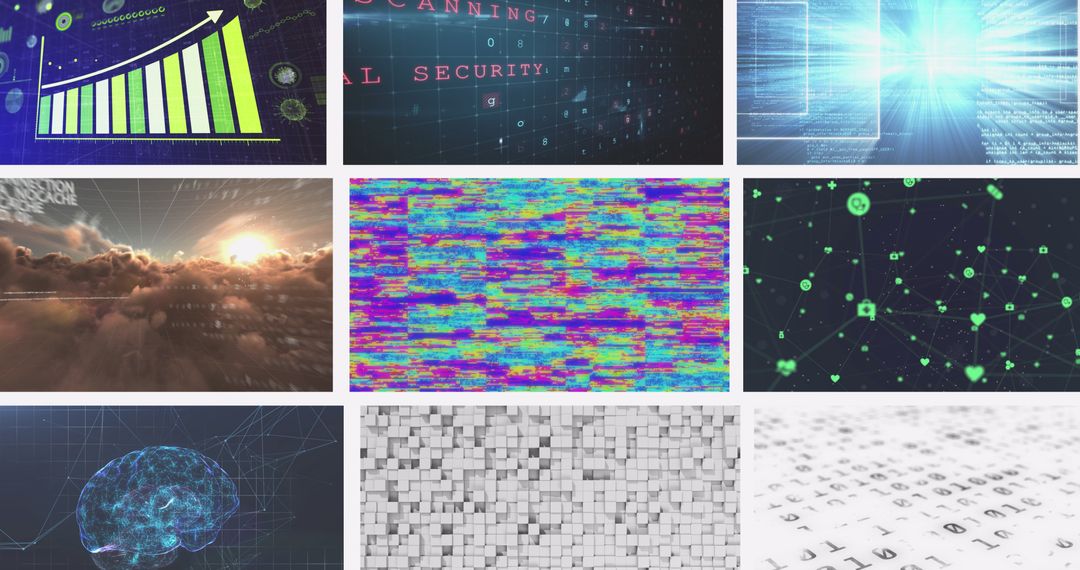 Abstract Digital Interface Results in Dynamic Business Insights