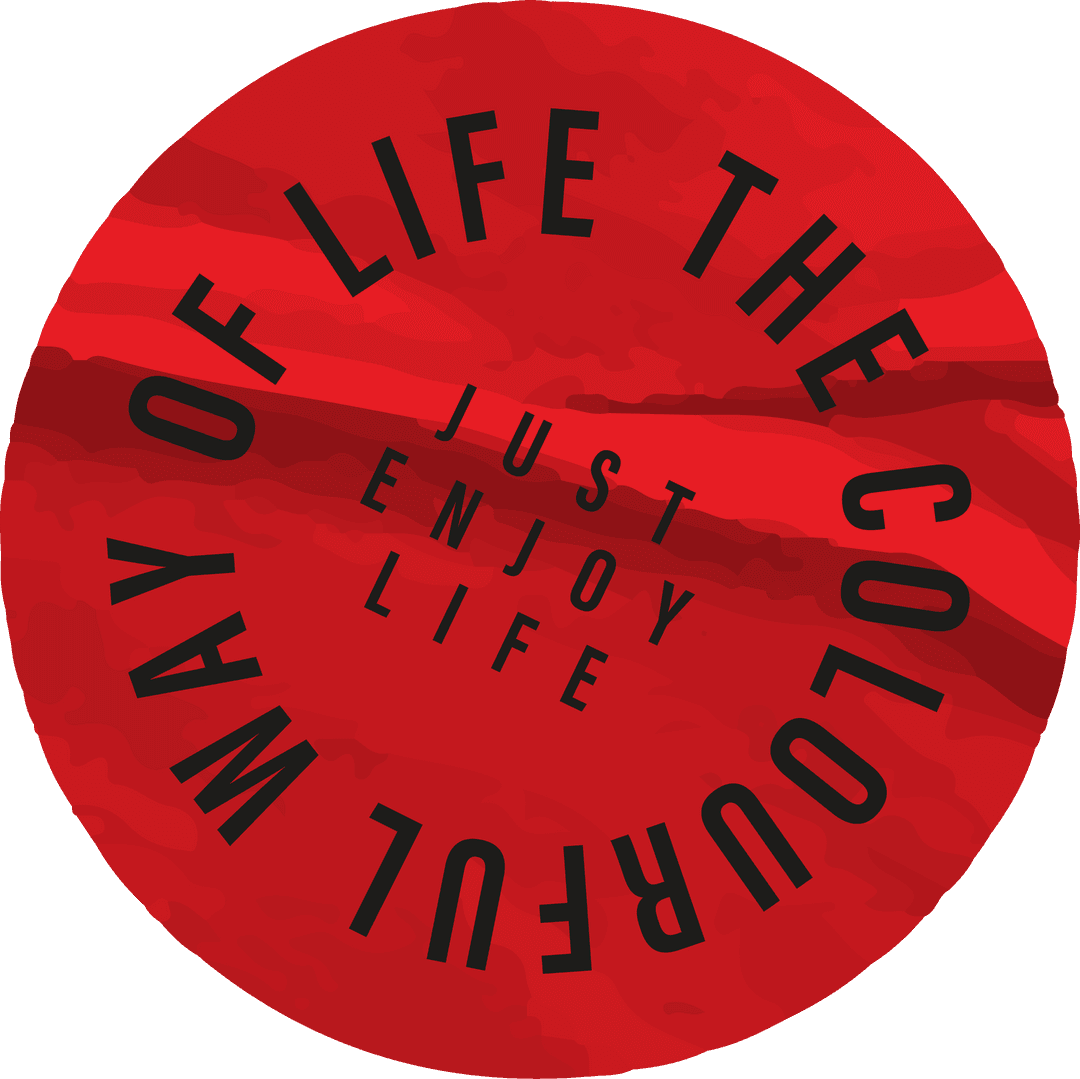 Red Camo Badge with Motivational Slogan on Transparent Background