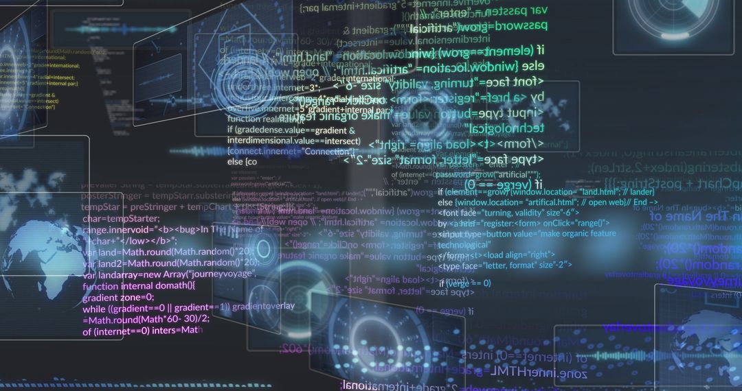 Futuristic Data Processing Technology Interface