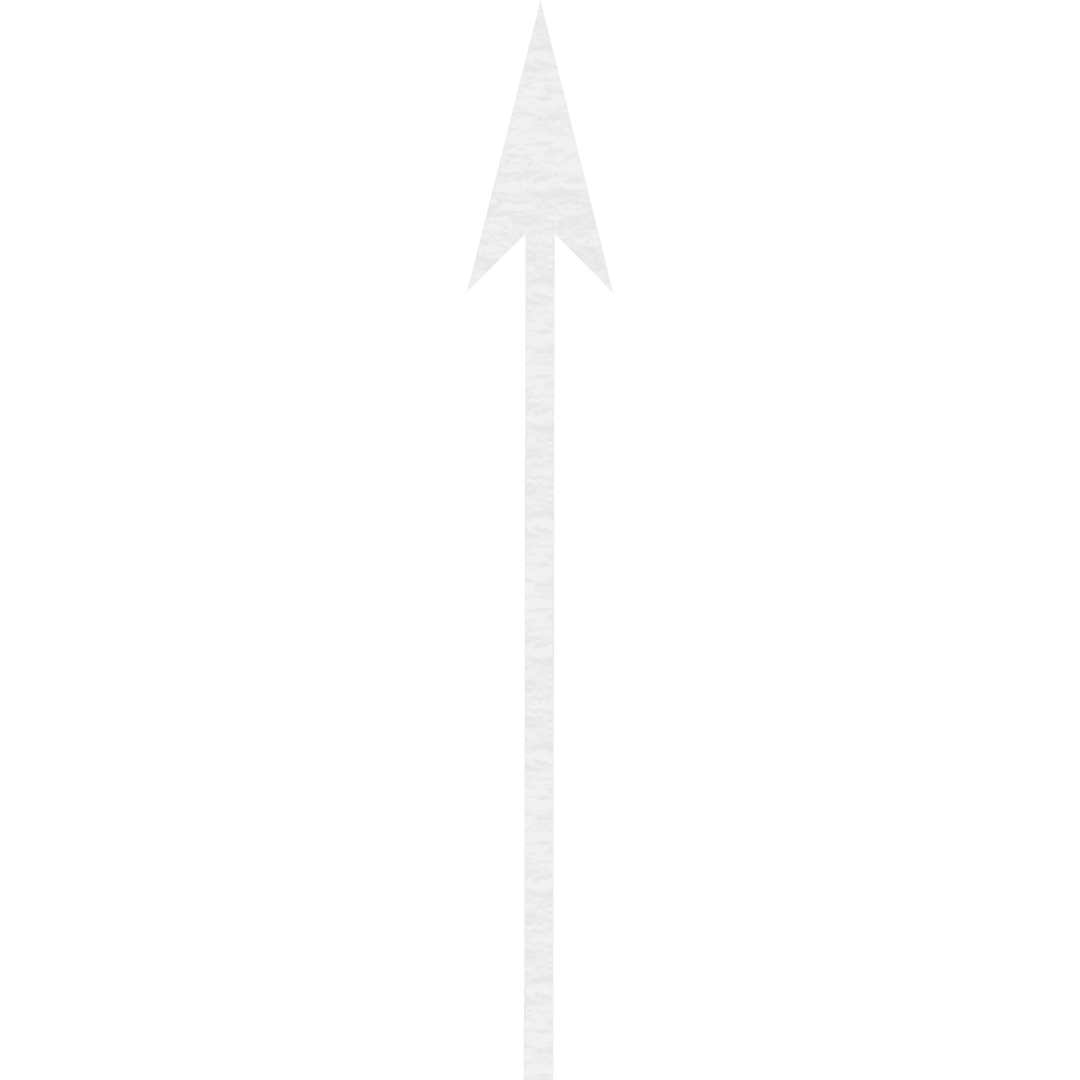Gray Standing Arrow Illustration on Transparent Background