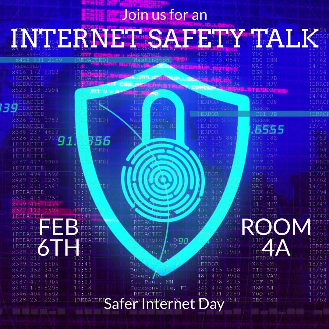 Promoting Safer Internet Day with Cybersecurity Shield Icon - Download Free Stock Images Pikwizard.com