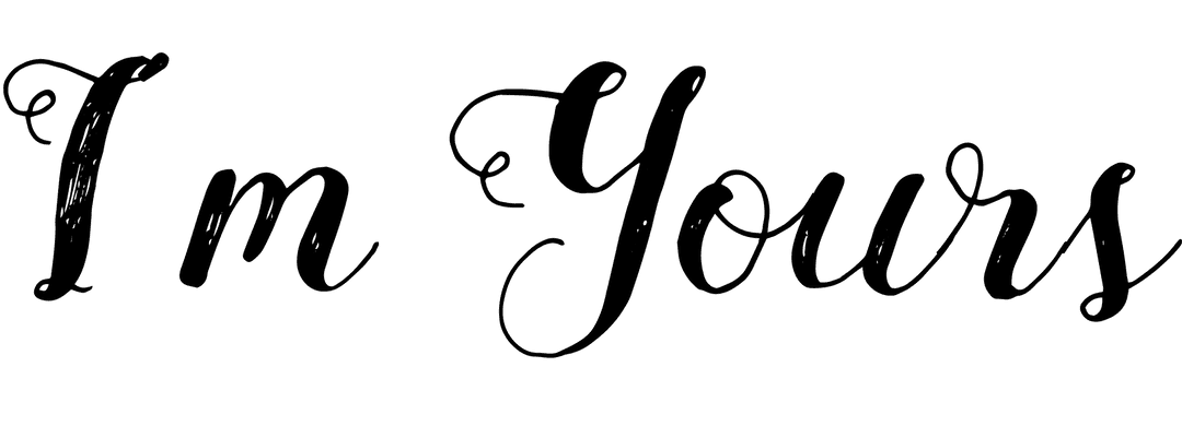 Elegant I'm Yours Text Design on Transparent Background