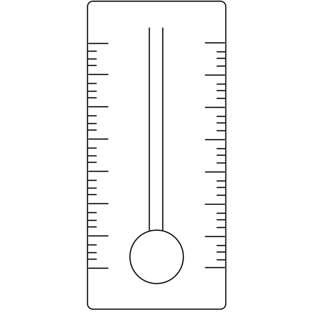 Thermometer Symbol on Transparent Background for Weather Apps