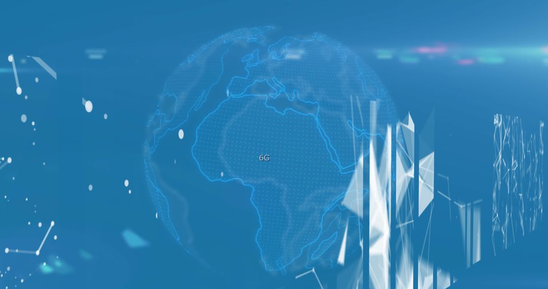 Digital Globe with 6G Network Technology Concept