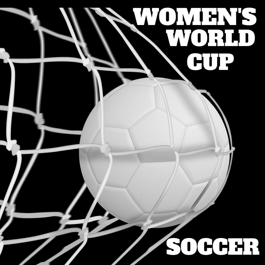 Soccer Ball Captured in Net Symbolizing Competition Victory