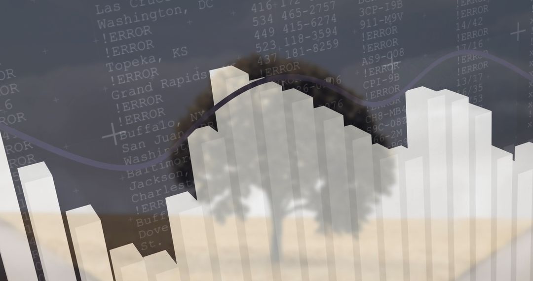 Abstract Data Visual Representation with Growth Chart and Error Codes