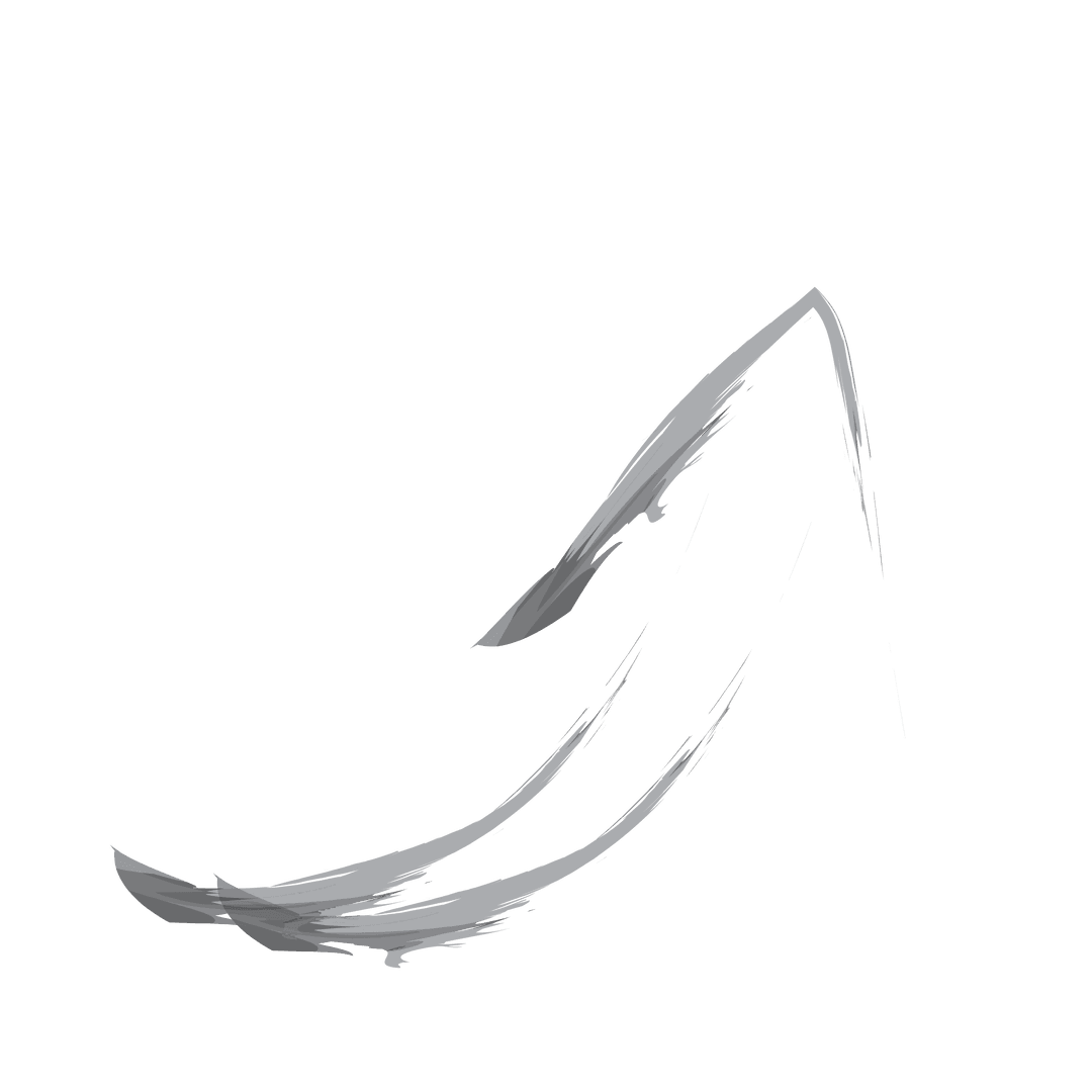 Transparent Grey Arrow on Clear Background for Graphic Design