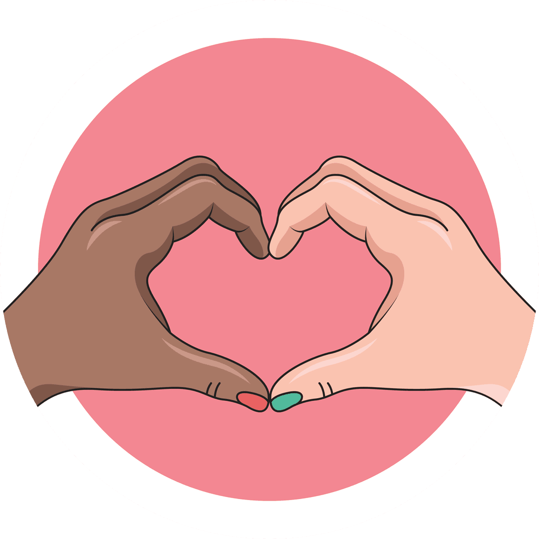 Transparent Love Symbol Made with Hands Drawing