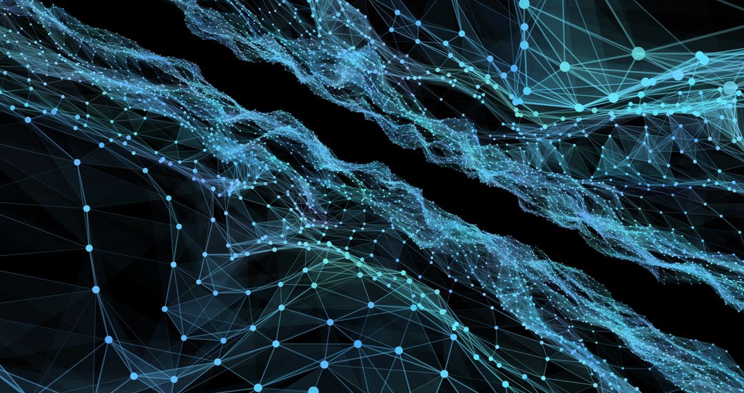 Abstract Digital Network Lines Dividing Dark Void