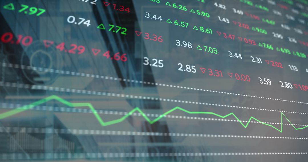 Stock Market Index Showing Financial Data and Trends