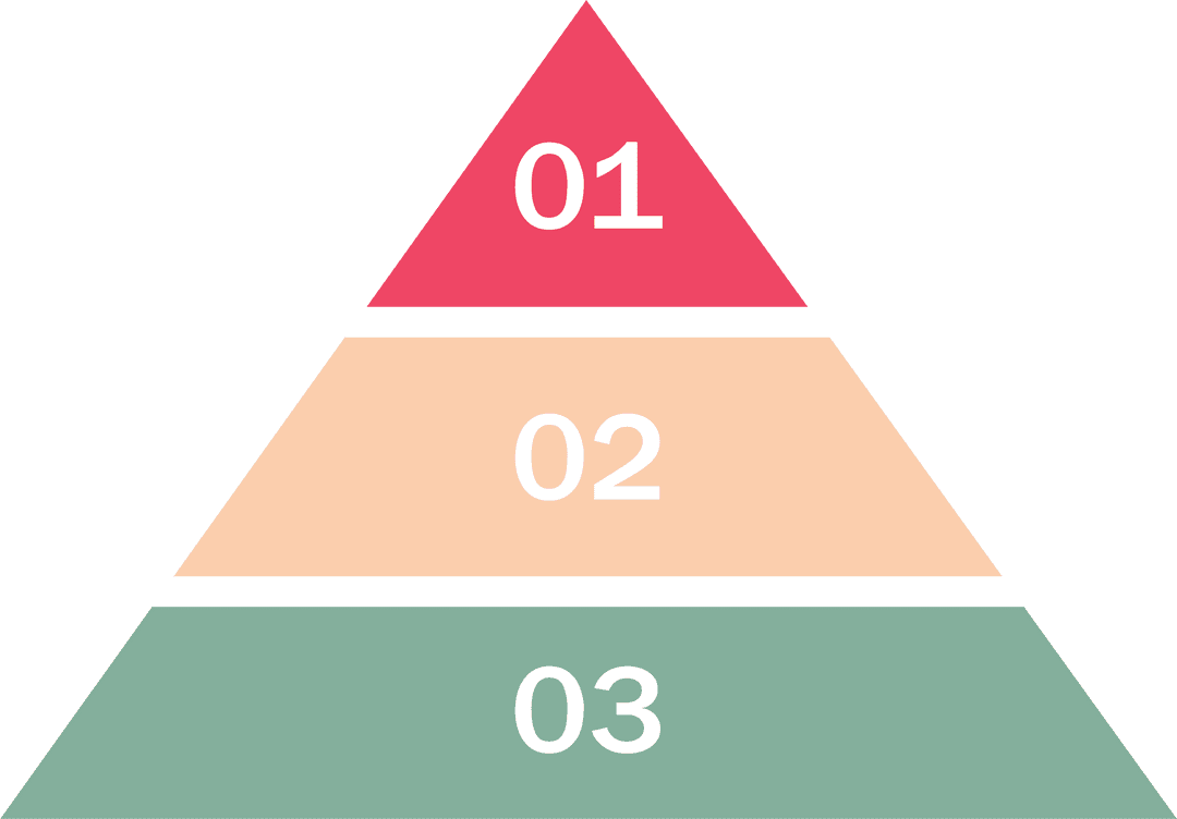 Transparent Vector Pyramid with Labeled Segments