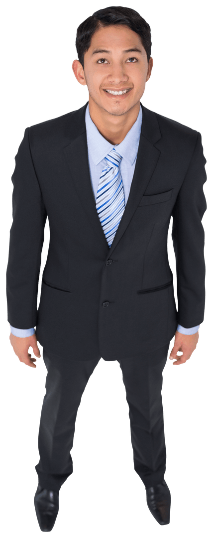Confident Asian Businessman Smiling Isolated on Transparent Background