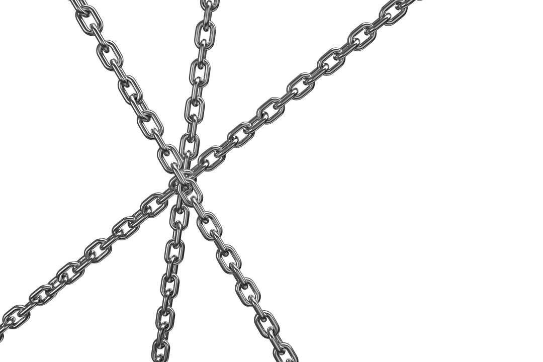 3D Silver Chains Forming Crossed Shape Transparent Background - Download Free Stock Images Pikwizard.com