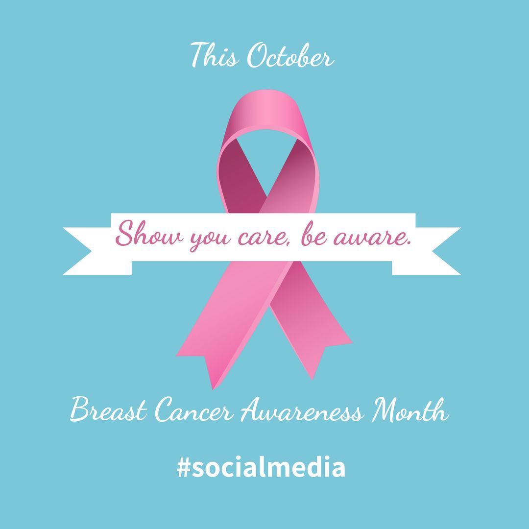 Breast Cancer Awareness Pink Ribbon Social Media Template - Download Free Stock Templates Pikwizard.com