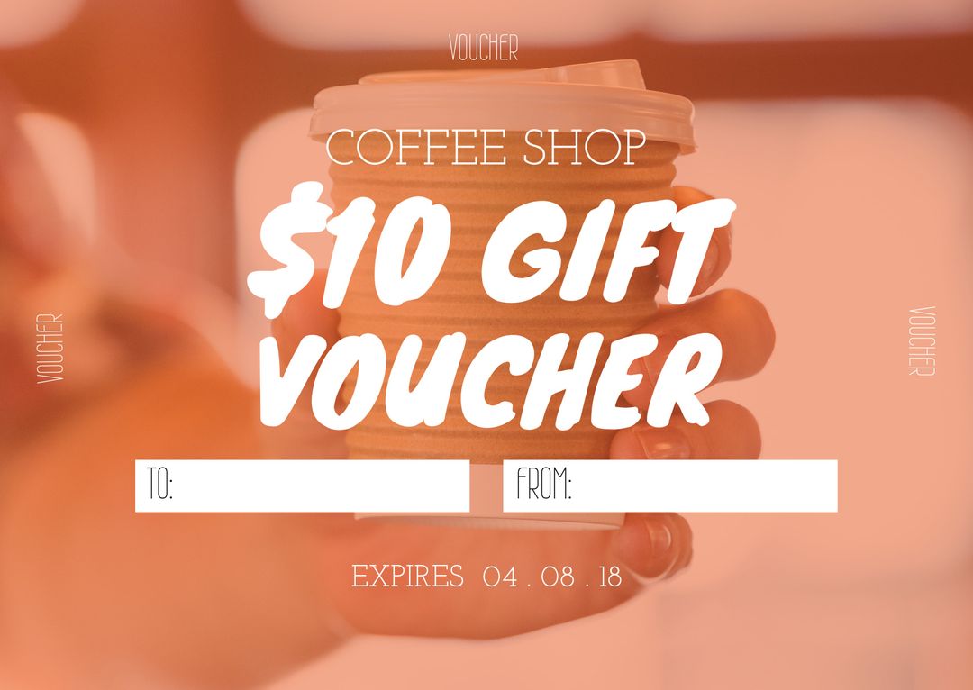 Coffee Shop Gift Voucher with Customization Options