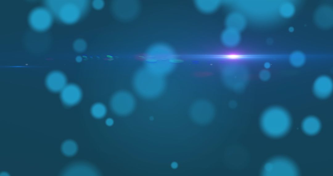 Digital Blue Background with Glowing Spots and Bokeh Effects