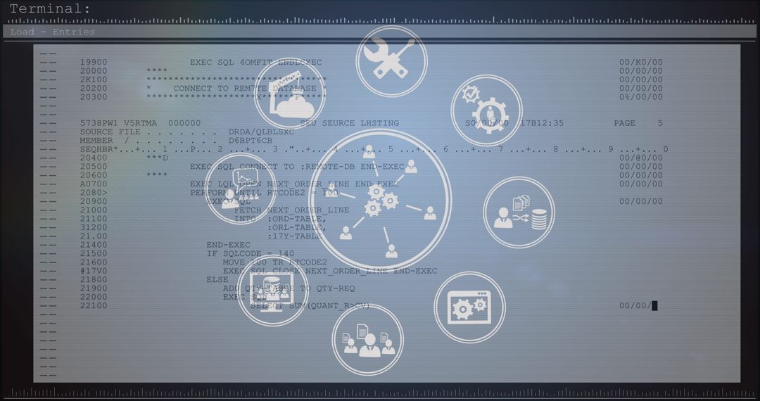 Digital Interface and Data Processing Technology Concept