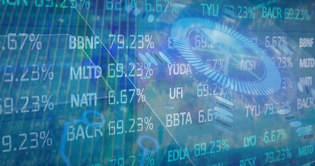 Digital Data Interface Overlay on Modern Cityscape