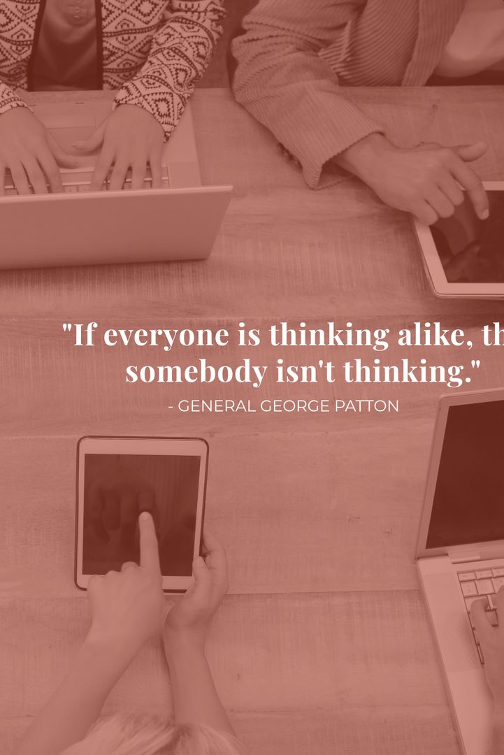 Collaboration with Digital Devices and Motivational Quote