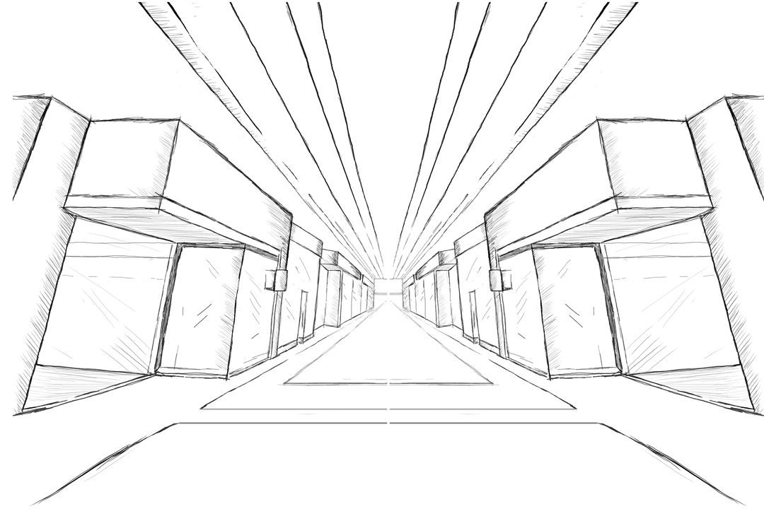 Transparent Digital 3D Abstract Architecture Illustration