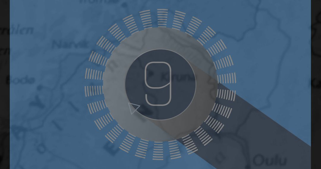 Digital Countdown Overlaid on Global Map