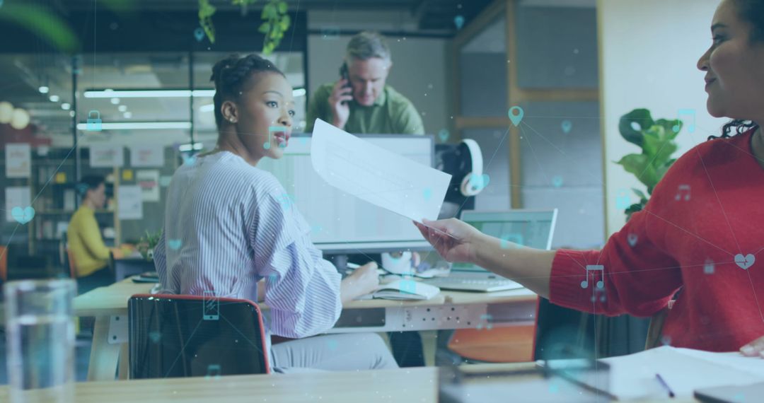 Collaborative Office Environment with Networking Concept Overlay