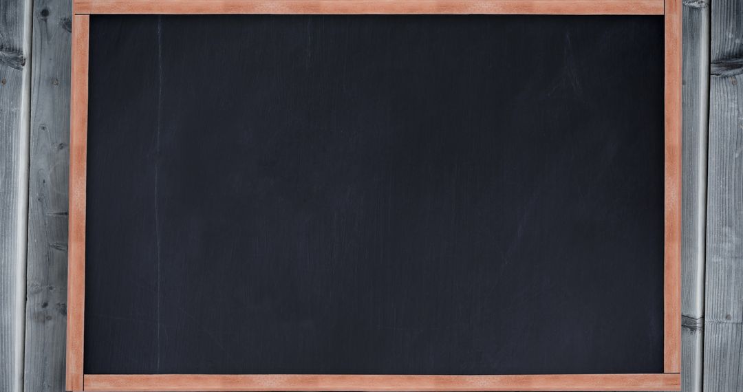 Blank Blackboard with Wooden Frame for Education Themes