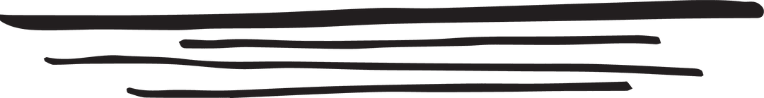 Abstract Black Brushstroke Lines on Transparent Background