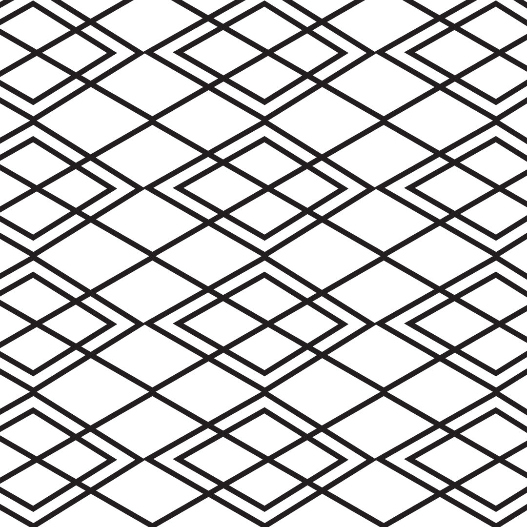 Geometric Diamond Black Shapes on Transparent Background