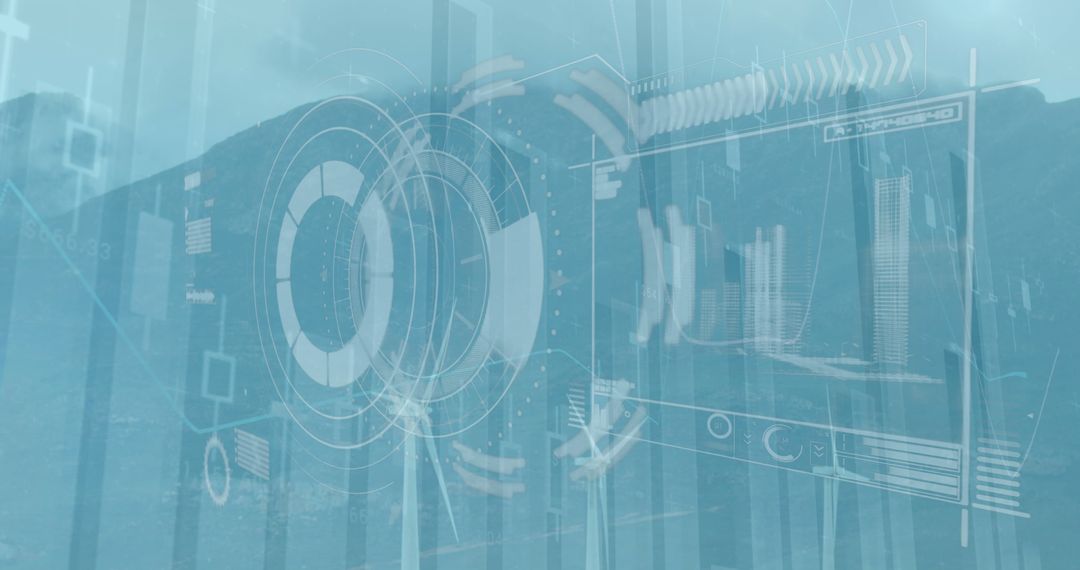 Renewable Energy and Data Analytics Technology Futuristic Visual