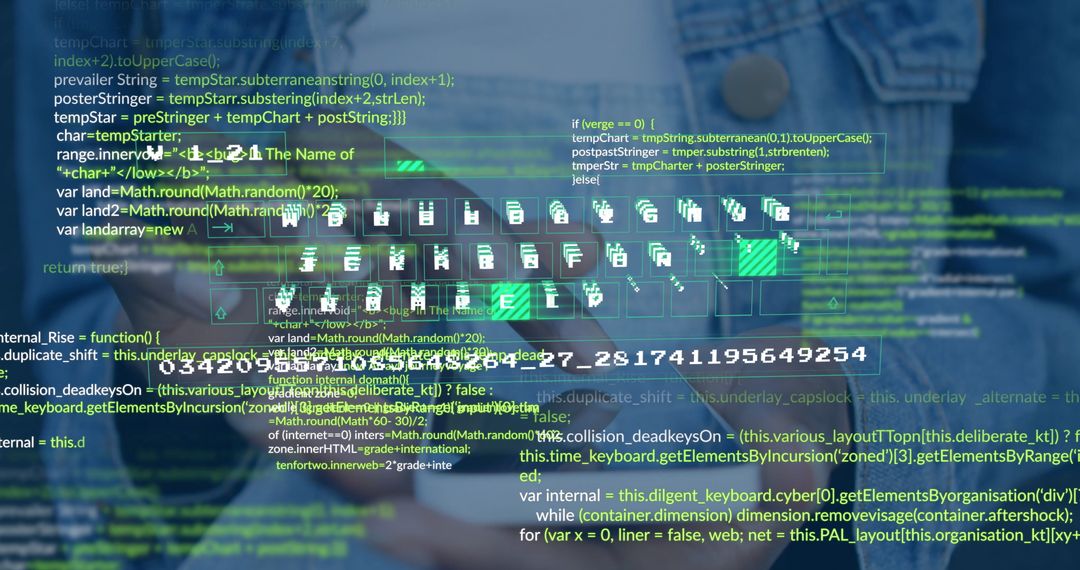 Software Developer Interacting with Floating Code and Icons