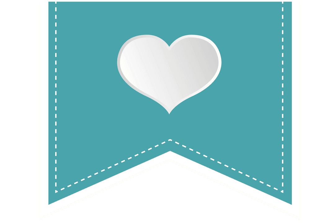 Transparent Ribbon with Heart Symbol