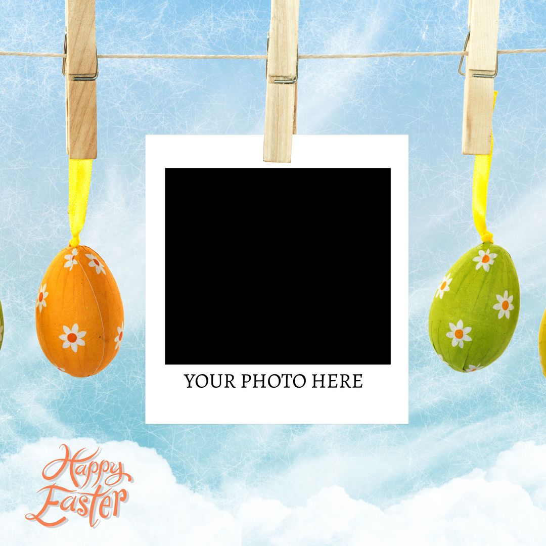 Easter Egg Celebration with Customizable Photo Frame