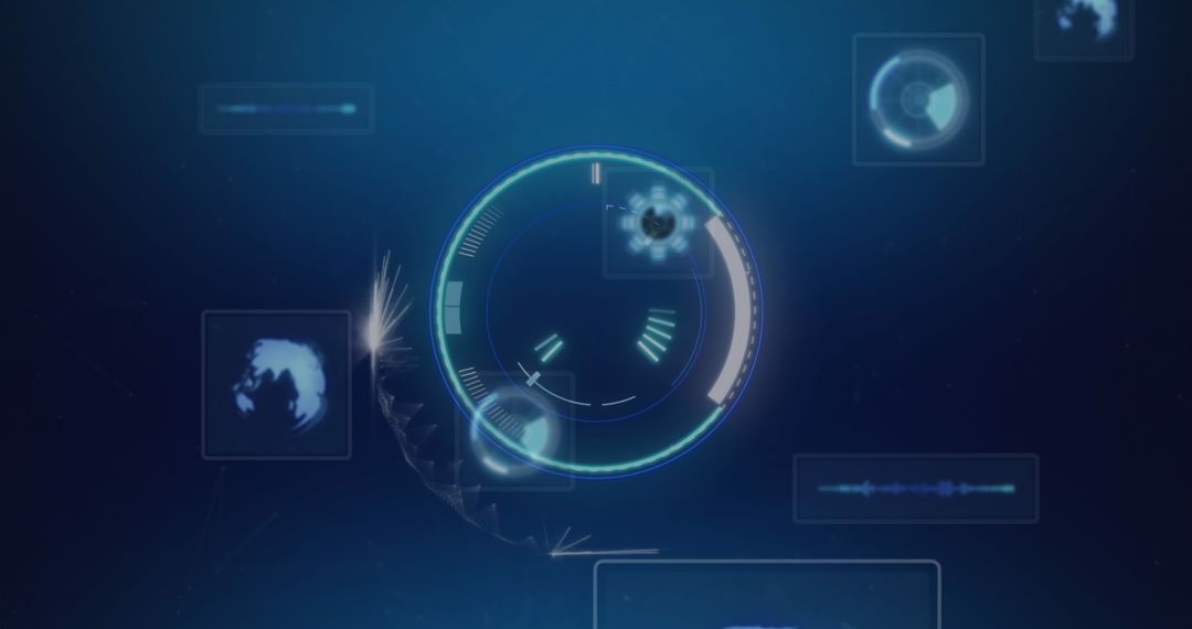 Futuristic Digital Scanners and Data Processing Interface