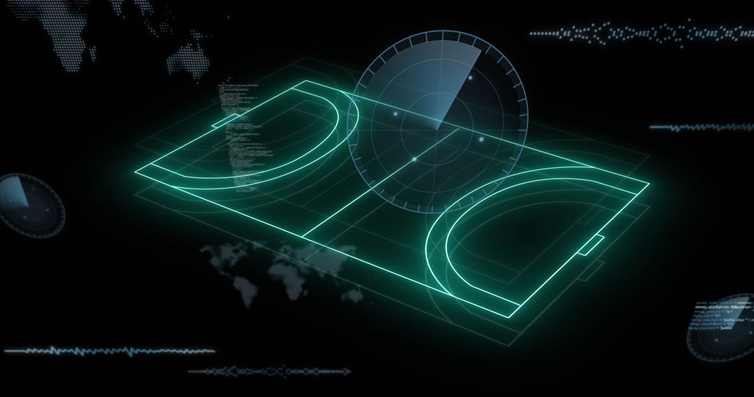 Futuristic Sports Finance Data Tracking with Holographic Interface
