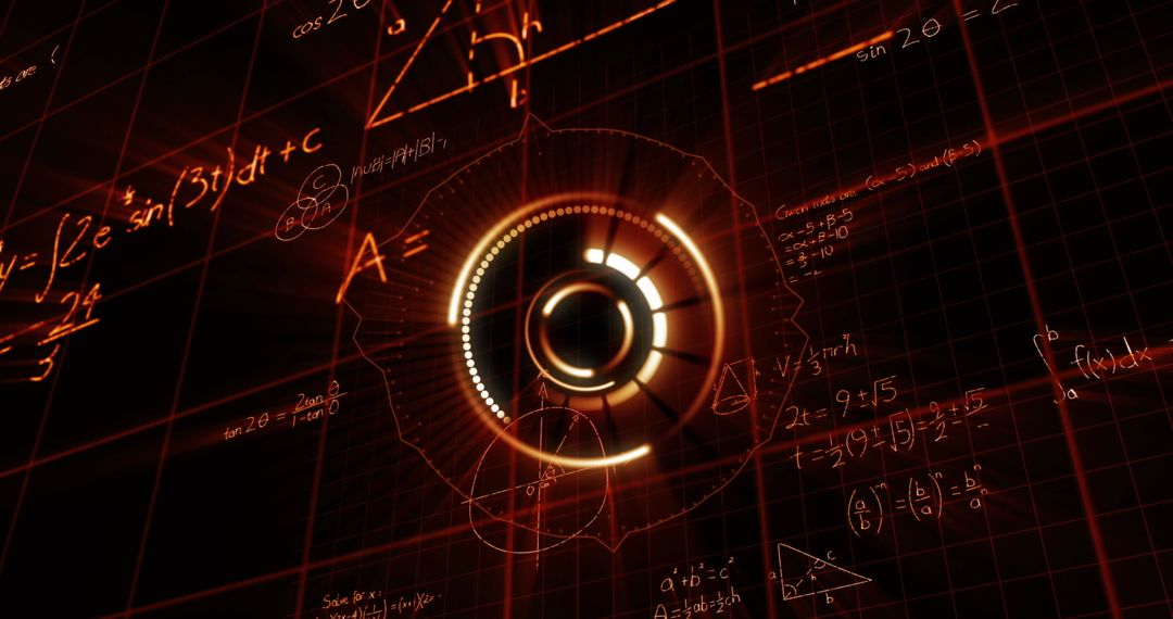 Abstract Digital Math and Science Composition Background