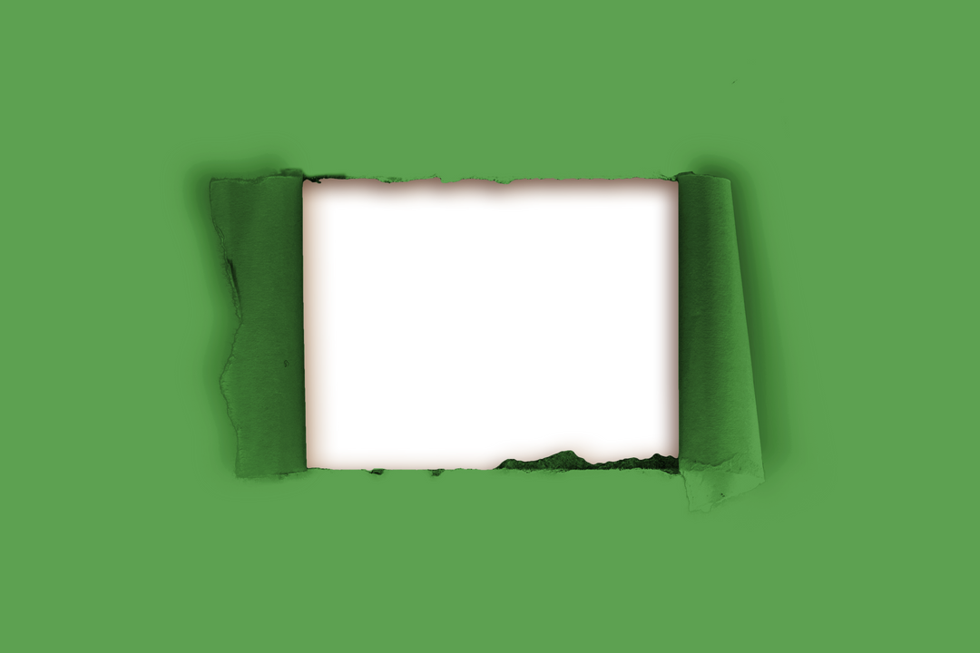 Transparent Window Torn in Green Paper Frame, Isolated View - Download Free Stock Images Pikwizard.com