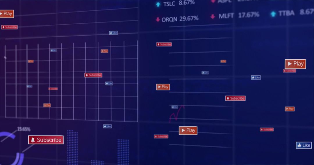 Interactive Digital Dashboard With Charts and Icons for Business Analytics