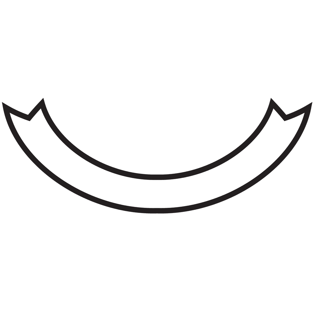 Transparent Curved White Ribbon Banner with Copy Space