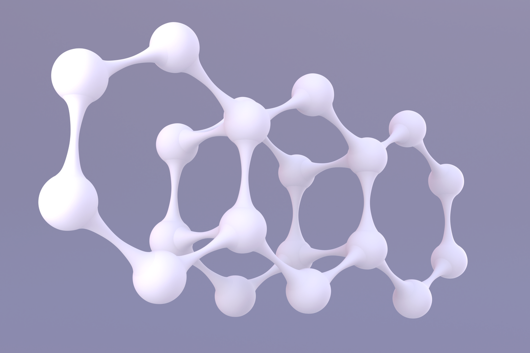 Abstract Close-Up of Transparent White Molecule Model - Download Free Stock Images Pikwizard.com