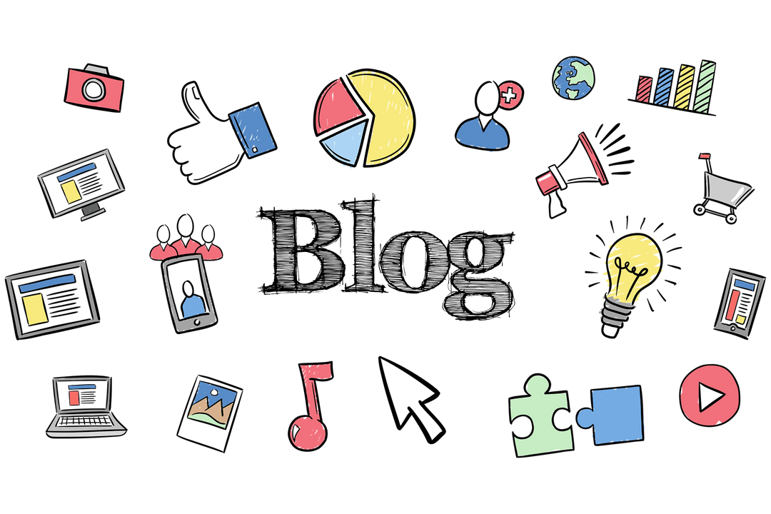 Colorful Digital Communication Elements on Transparent Background