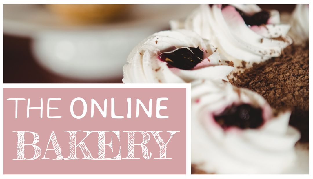 Tempting Array of Pastries Promoting Online Bakery