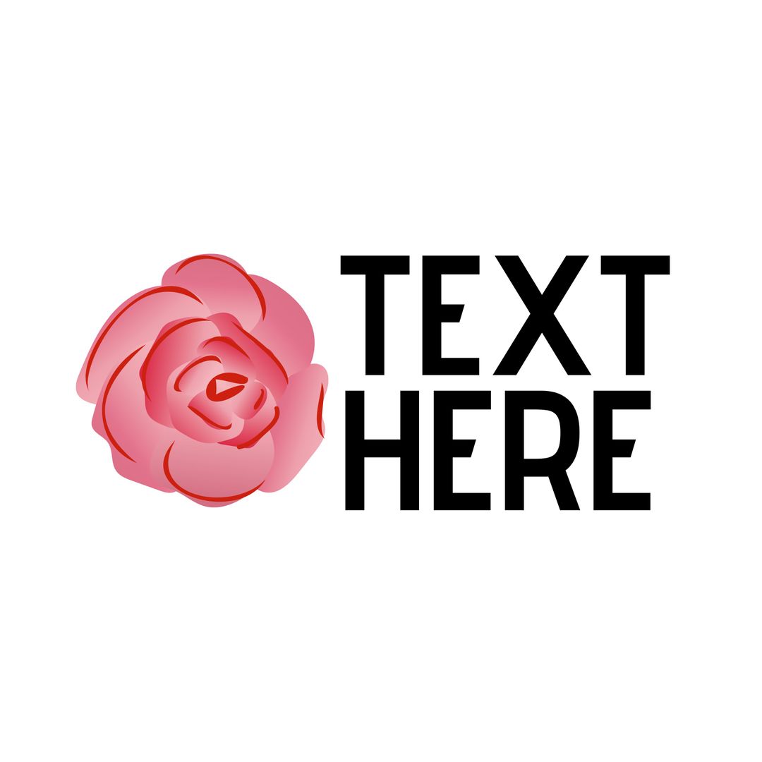 Romantic Rose with Placeholder Text for Elegant Designs