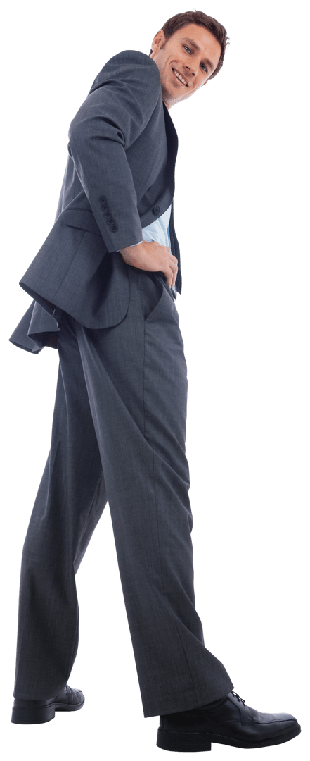 Confident Businessman in Suit with Transparent Background