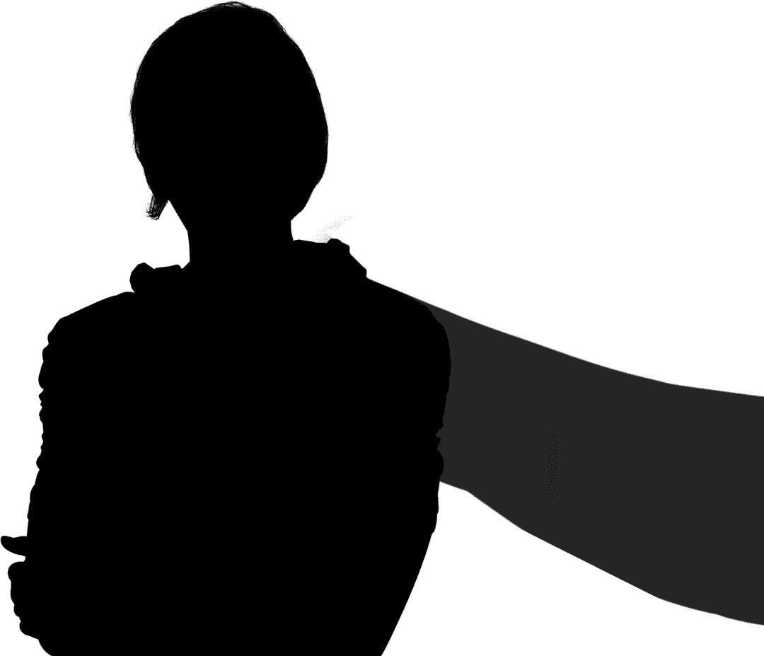 Elegant Silhouette of Woman on Transparent Background for Lifestyle Theme