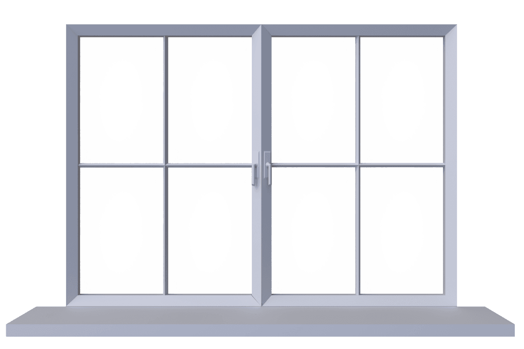 Digital White Window Vector on Transparent Background