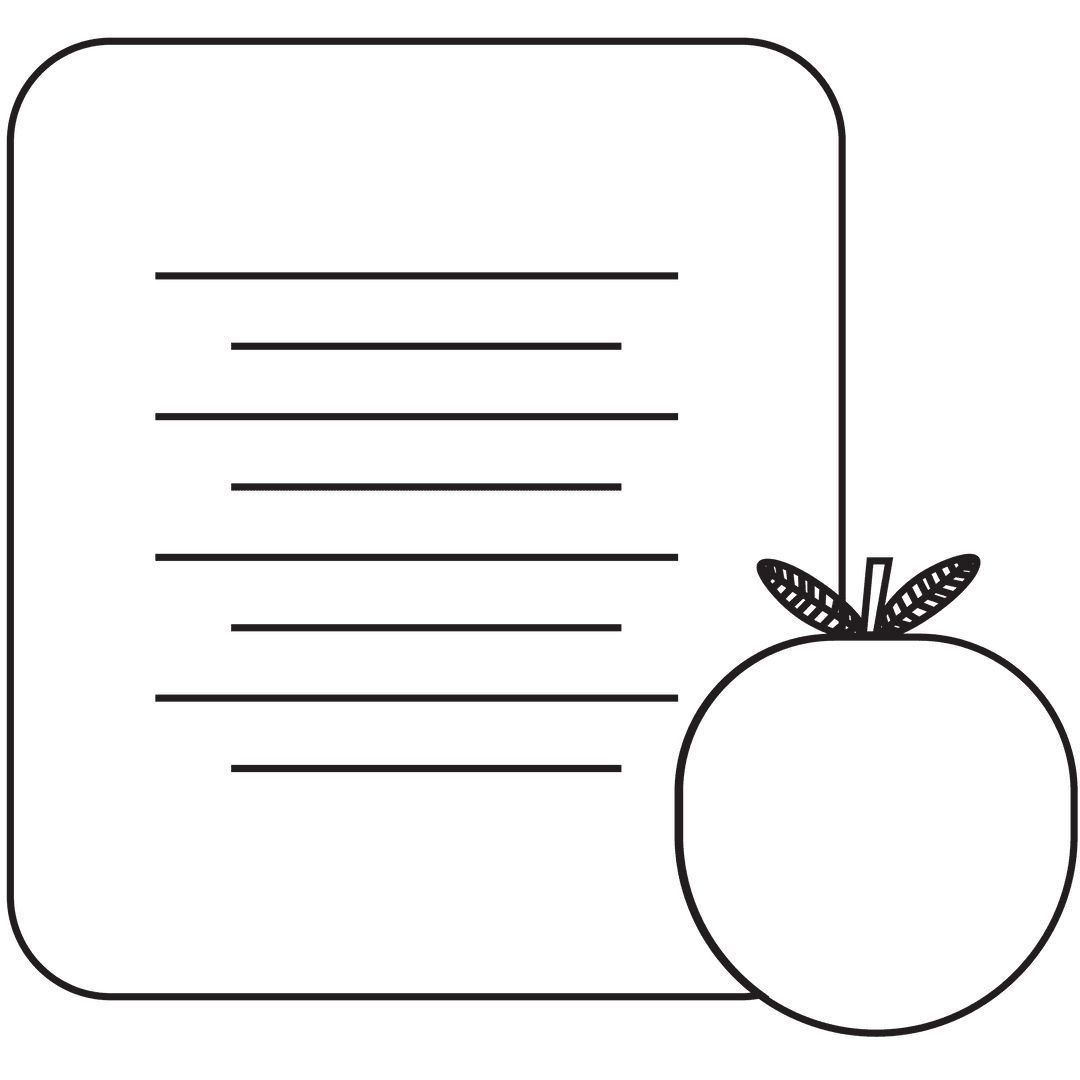 Black Sign with Orange Graphic on Transparent Background