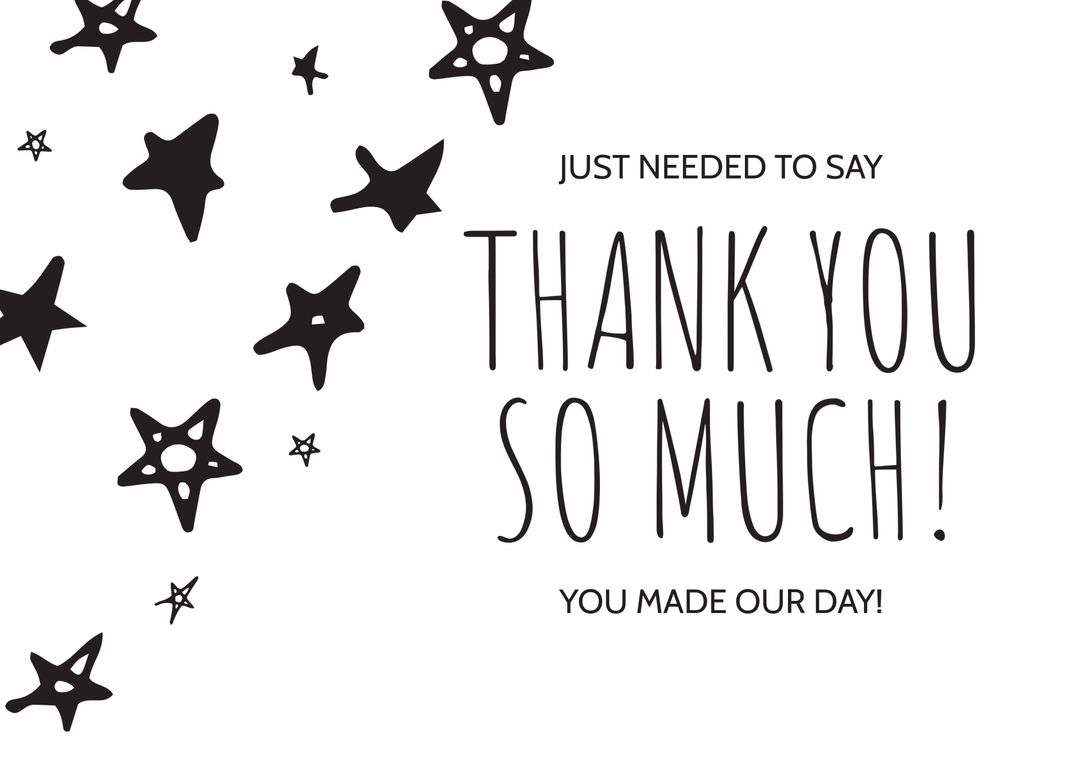 Grateful Star-Themed Appreciation Card Design