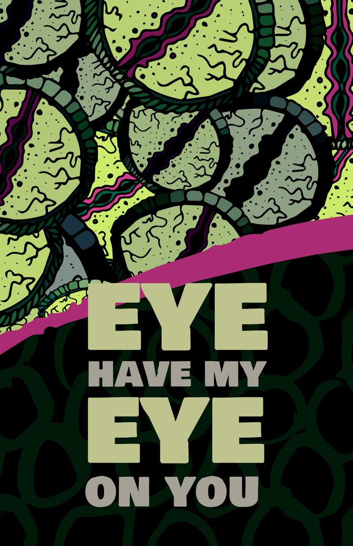 Stylized Eyes and Bold Message on Watchfulness