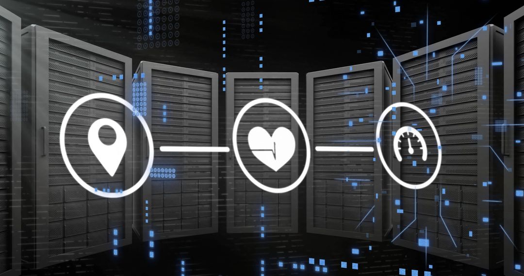 Digital Data Processing with Futuristic Global Connections Concept